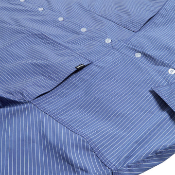 WKND Office Stripes RR Long Sleeve Shirt - Blue