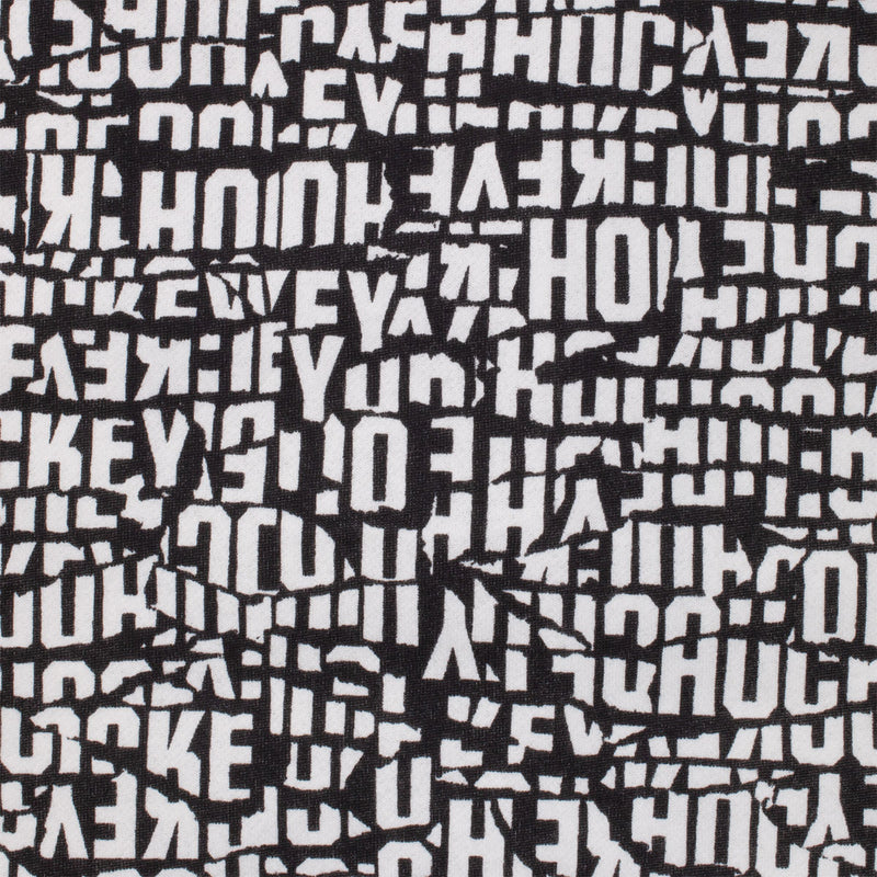 Hockey Torn Zip Hoodie - Black