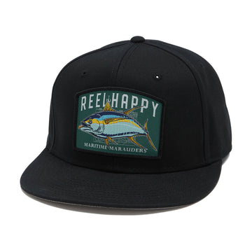 Reel Happy Tuna Grande Snapback Hat - Black