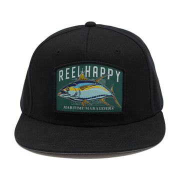 Reel Happy Tuna Grande Snapback Hat - Black