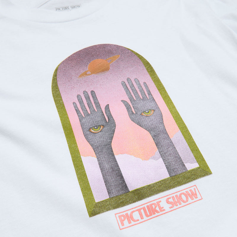 Picture Show Saturn Long Sleeve T-Shirt - White