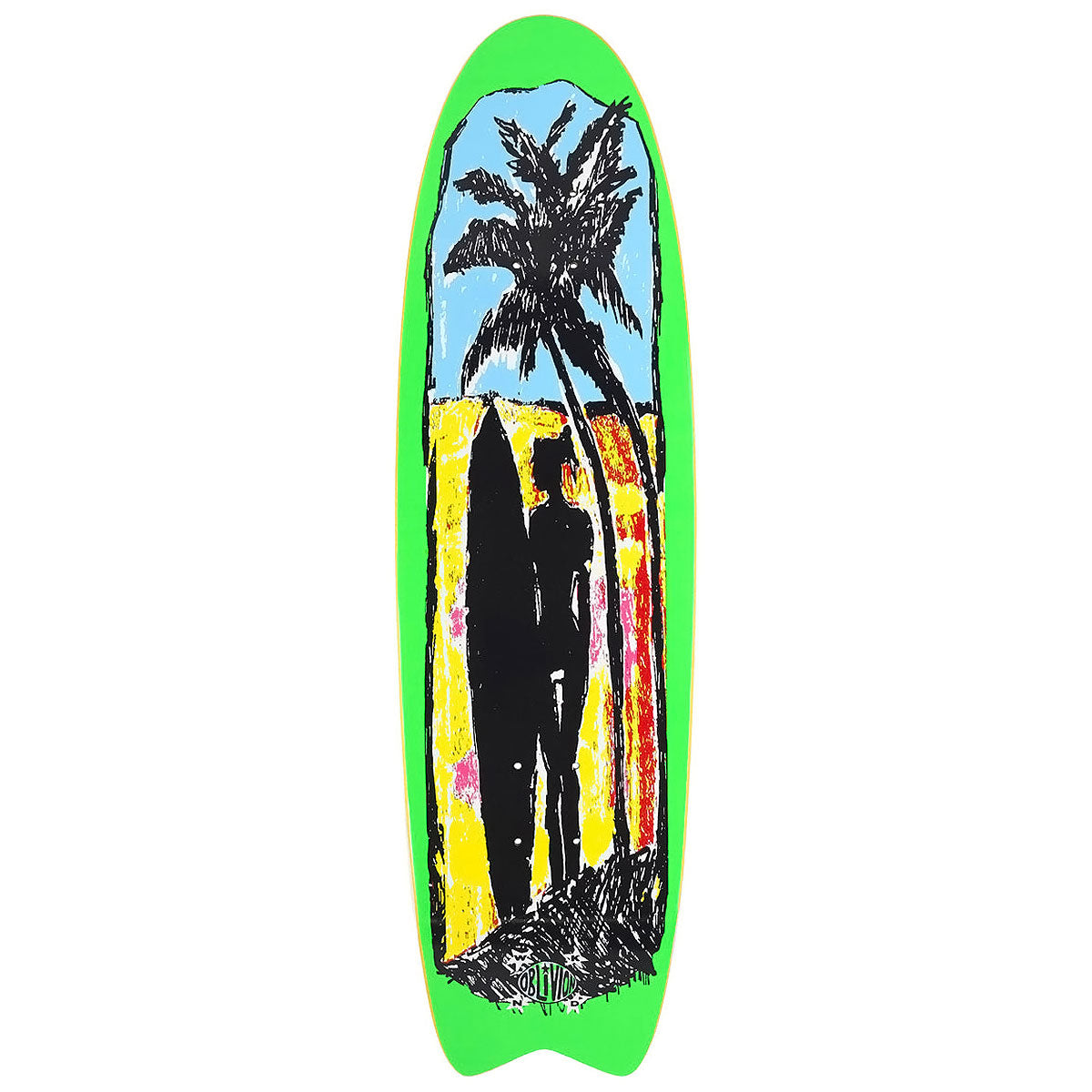 WKND x Oblivion Sunset SD Surf Skateboard Deck - 8.60