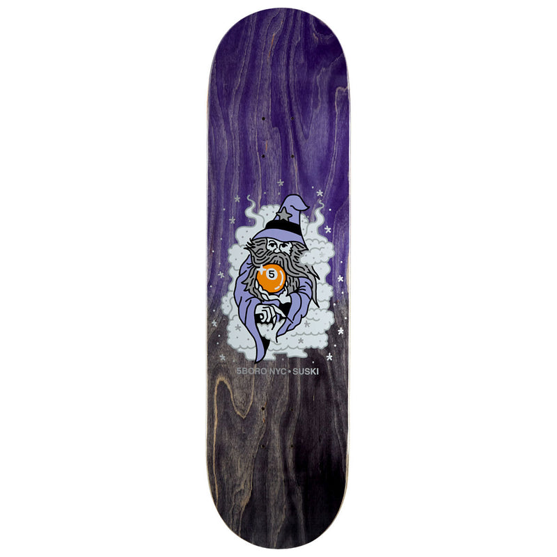 5Boro Aaron Suski Wizard Skateboard Deck - Black/Purple - 8.25