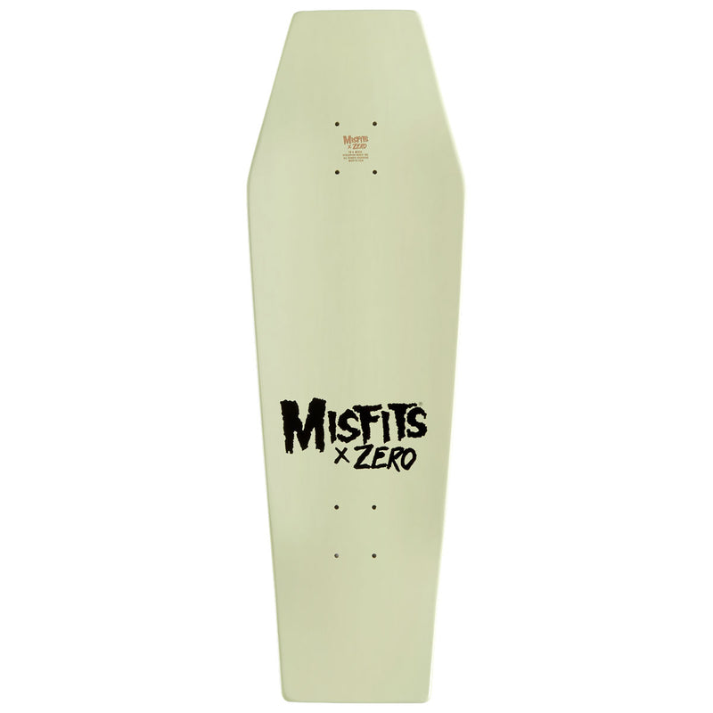 Zero x Misfits Fiend Coffin Mid Skateboard Deck - GITD - 9.50