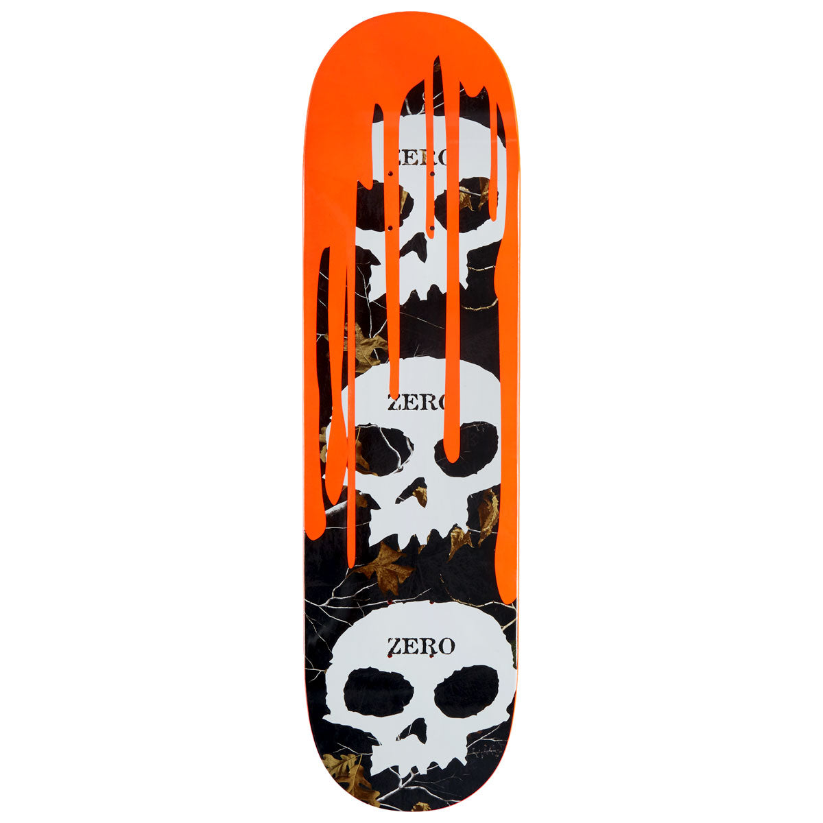 Zero x Realtree 3 Skull Blood Skateboard Deck - Orange - 8.50