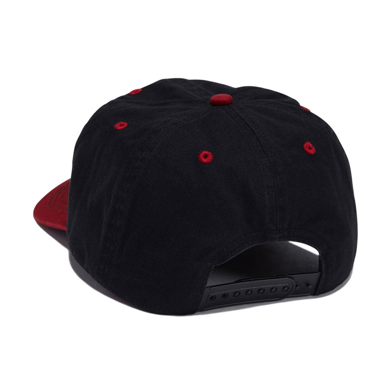 Baker Sprayed Oval Snapback Hat - Black/Red
