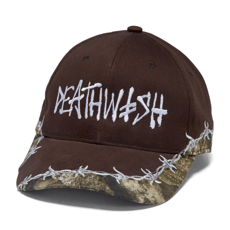 Deathwish Deathspray Barbed Wire 6 Panel Hat - Brown