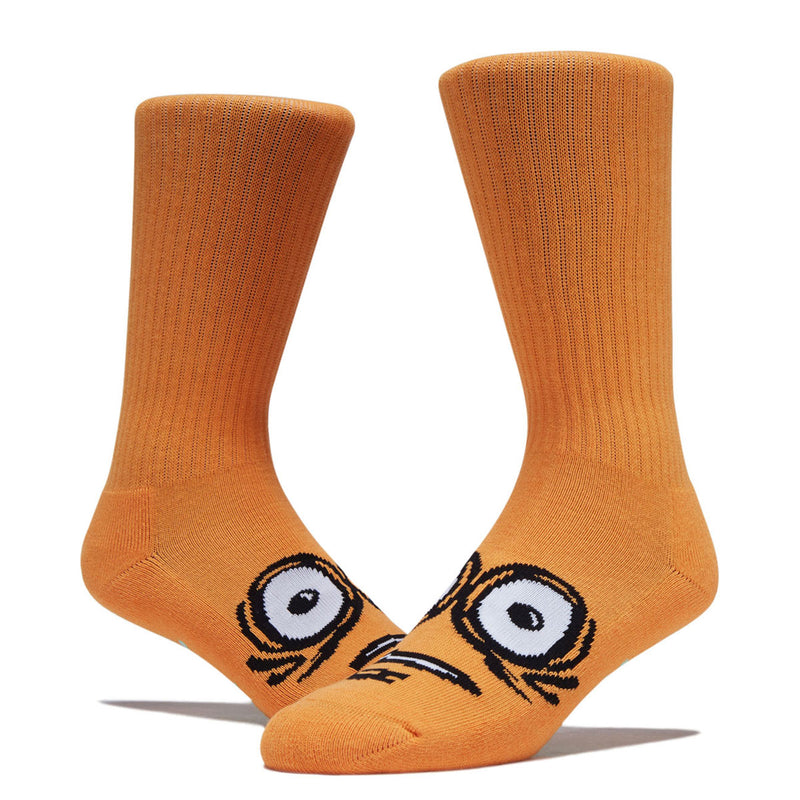 Heroin Big Egg Socks - Neon Orange