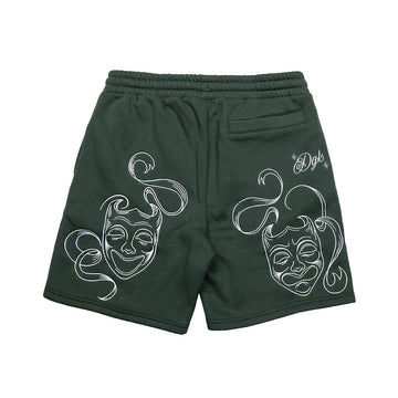 DGK Saints Fleece Shorts - Forest Green