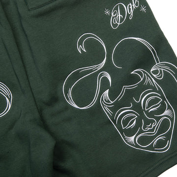 DGK Saints Fleece Shorts - Forest Green