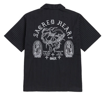 DGK Sagrado Work Shirt - Black Pinstripe