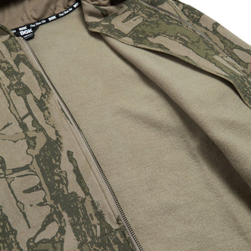 DGK Cortex Zip Up Hoodie - Bark Camo