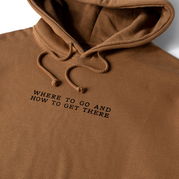 CCS x Zanereti Where To Go Hoodie - Saddle