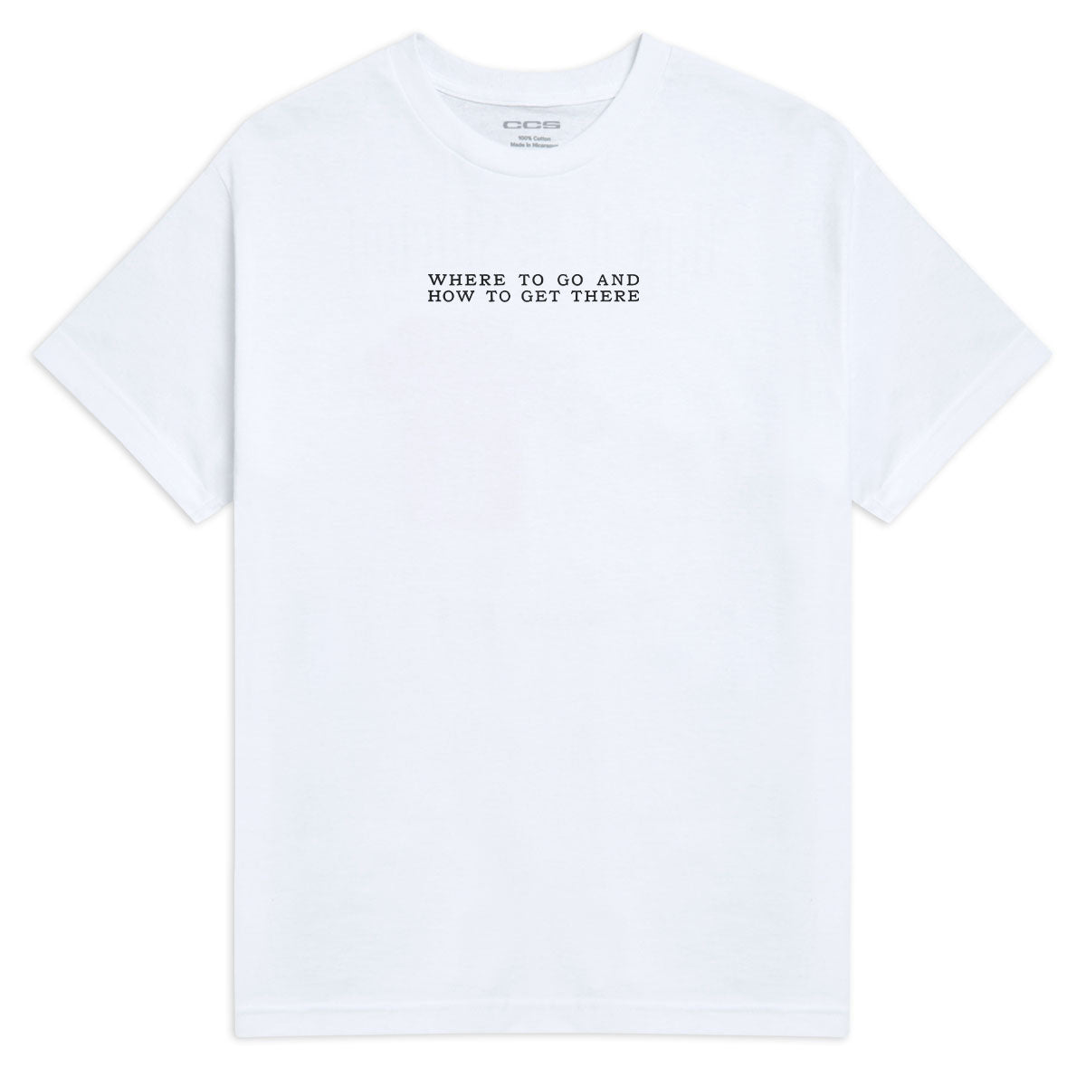 CCS x Zanereti Where To Go T-Shirt - White image 1