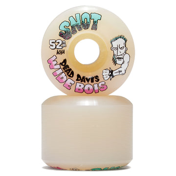Snot Dead Dave's Wide Boys 101a Skateboard Wheels - White - 52mm