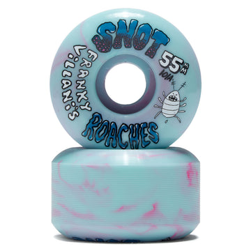 Snot Franky Villani's Roaches Swirl 101a Skateboard Wheels - Pink/Teal - 55mm