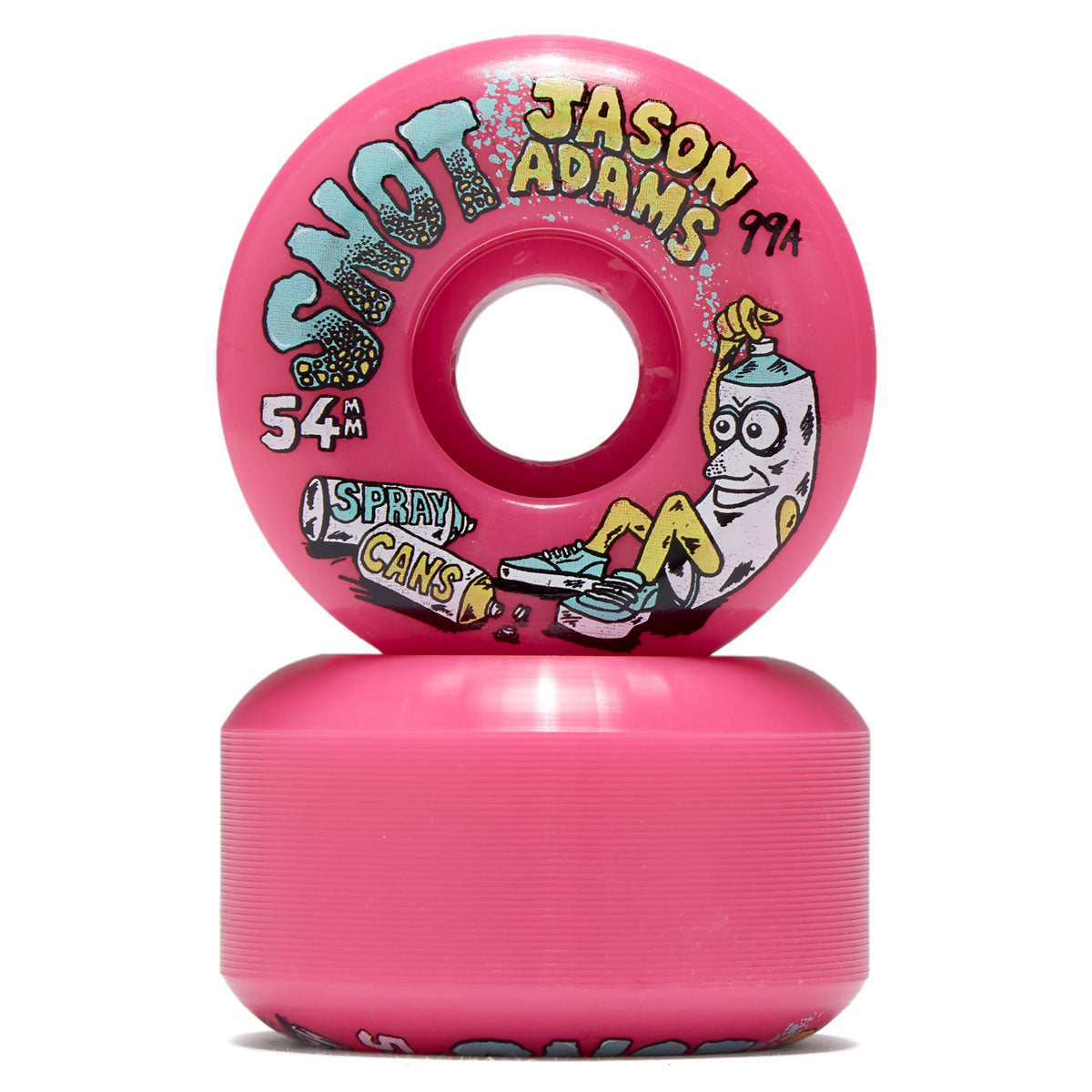 Snot Jason Adams Spray Cans 99a Skateboard Wheels - Pink - 54mm – CCS