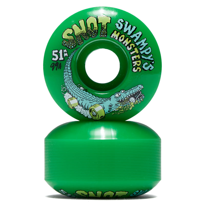 Snot Swampy's Monsters 99a Skateboard Wheels - Green - 51mm