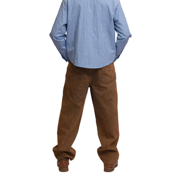 Hoddle Primary Logo Shirt - Gingham Blue