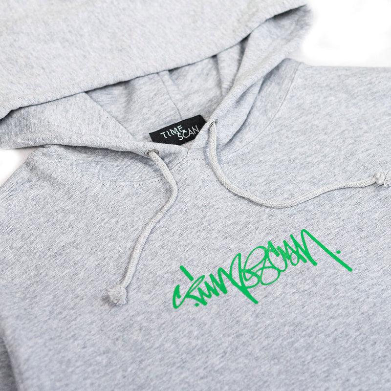 Timescan Script Logo Hoodie - Ash