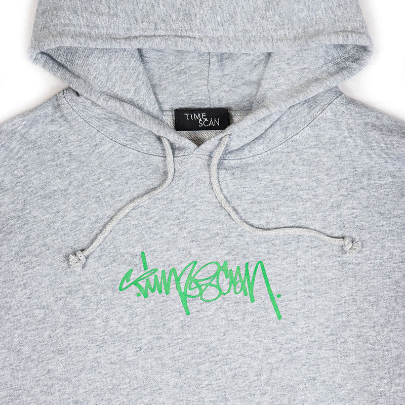 Timescan Script Logo Hoodie - Ash