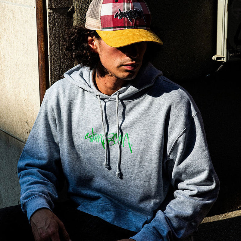 Timescan Script Logo Hoodie - Ash