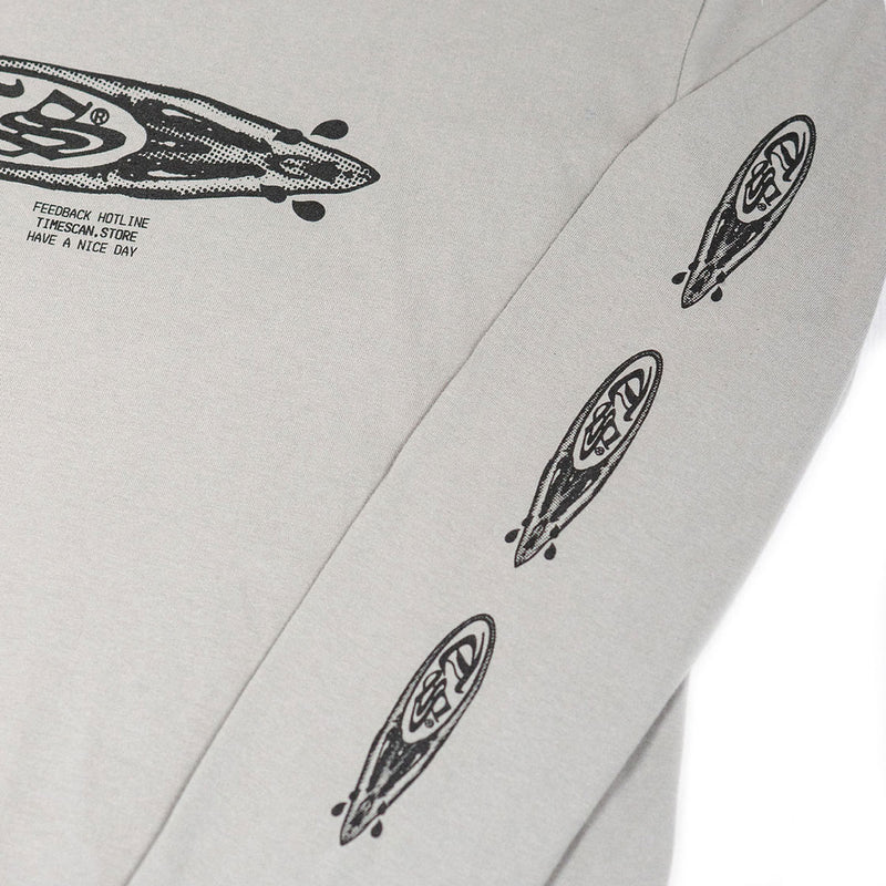 Timescan Crybabies Long Sleeve T-Shirt - Silver Grey