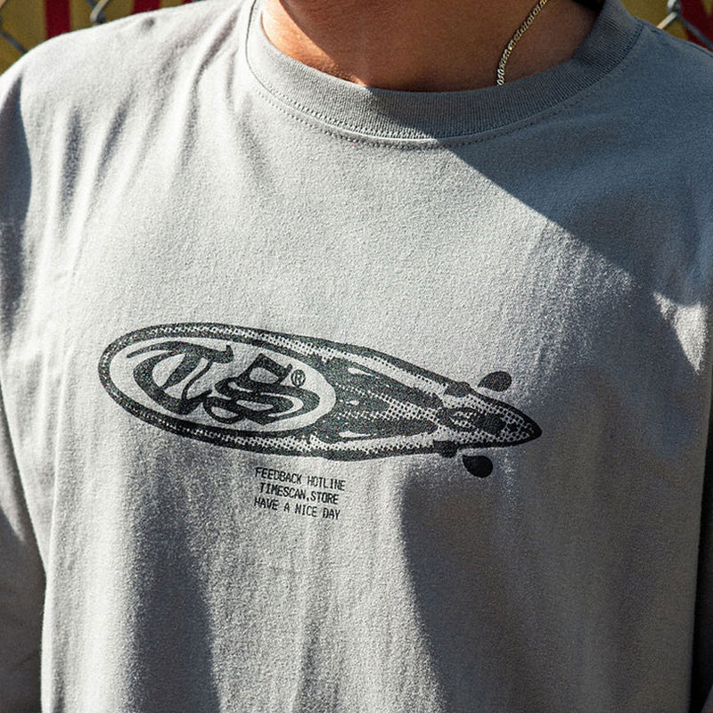 Timescan Crybabies Long Sleeve T-Shirt - Silver Grey