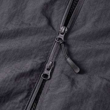 Timescan Script Logo Windbreaker Jacket - Dark Grey