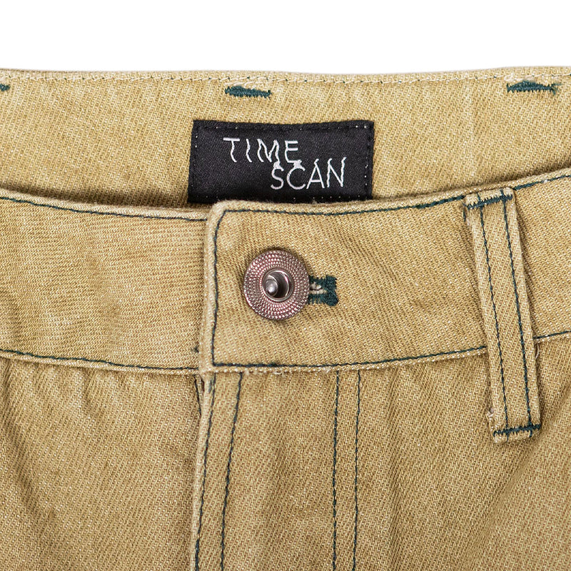 Timescan Relaxed Denim Jeans - Khaki
