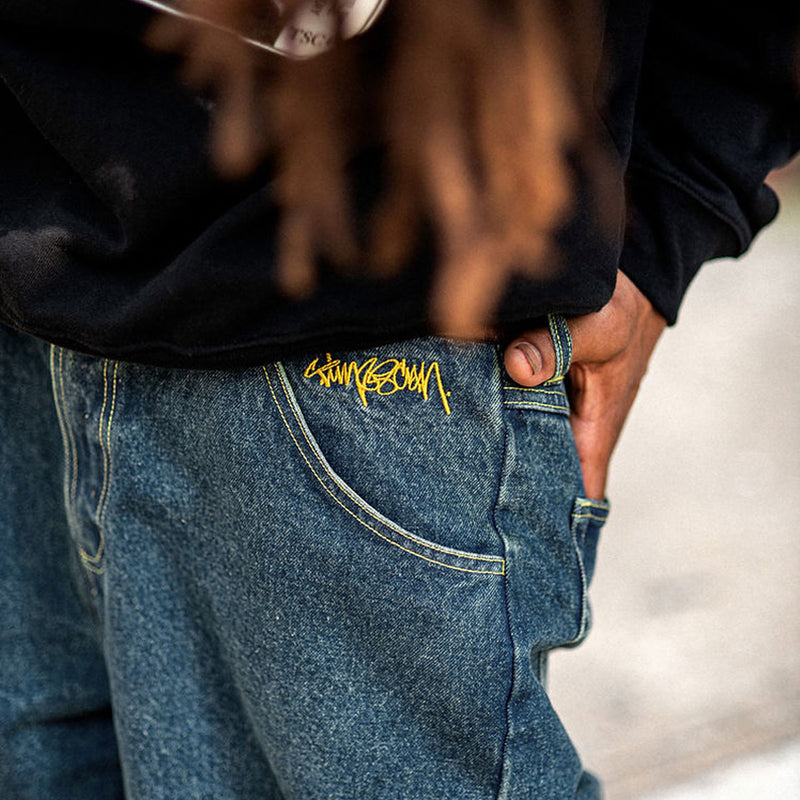 Timescan Relaxed Denim Jeans - Dark Blue