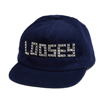 Loosey Studded Snapback Hat - Navy Corduroy
