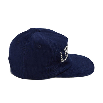 Loosey Studded Snapback Hat - Navy Corduroy