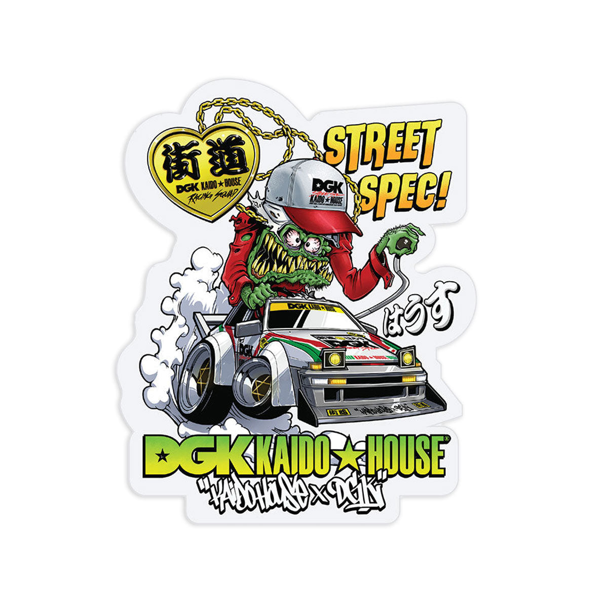 DGK x Kaido House Wide Open Sticker - Multi – CCS
