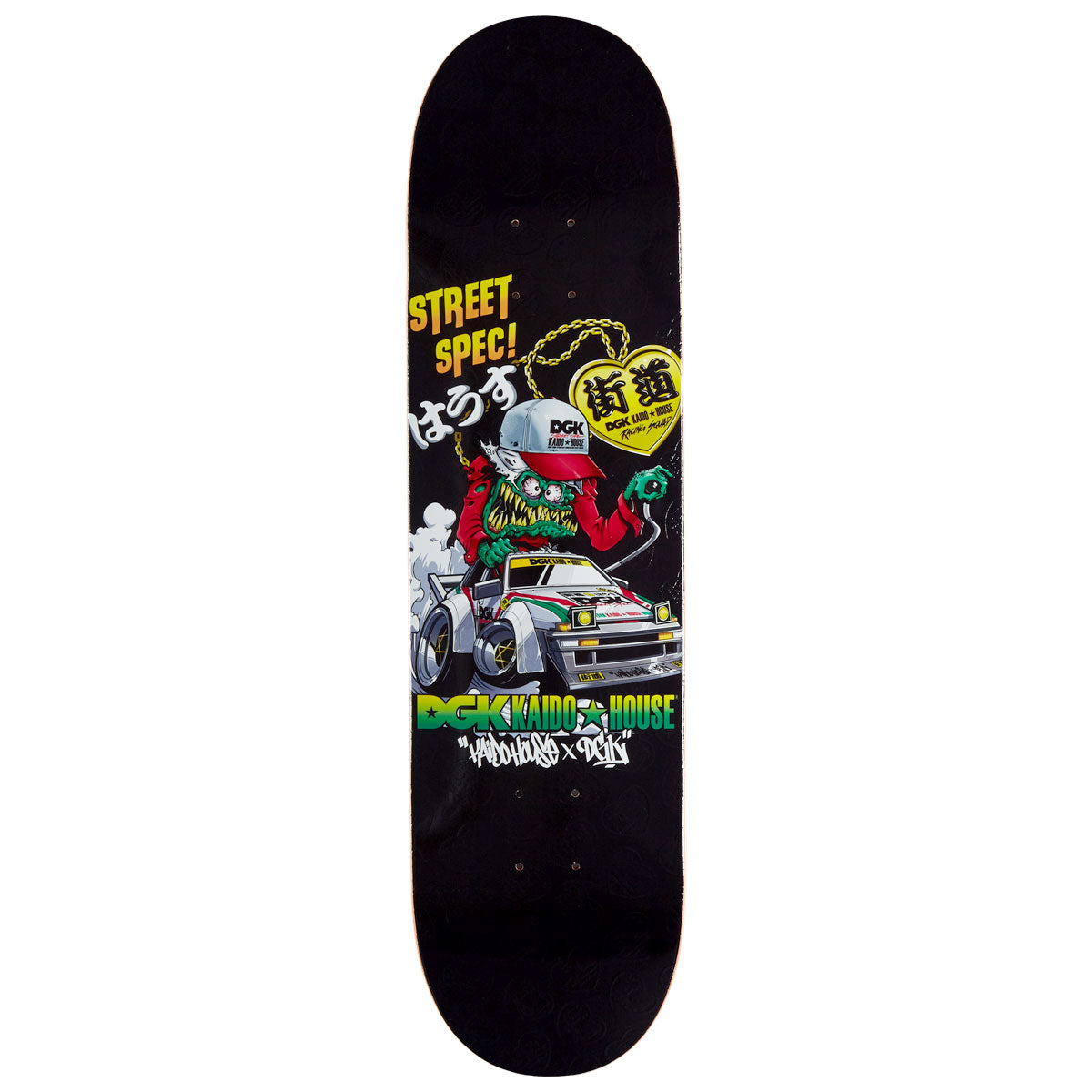 DGK x Kaido House Wide Open Embossed Skateboard Deck - Black