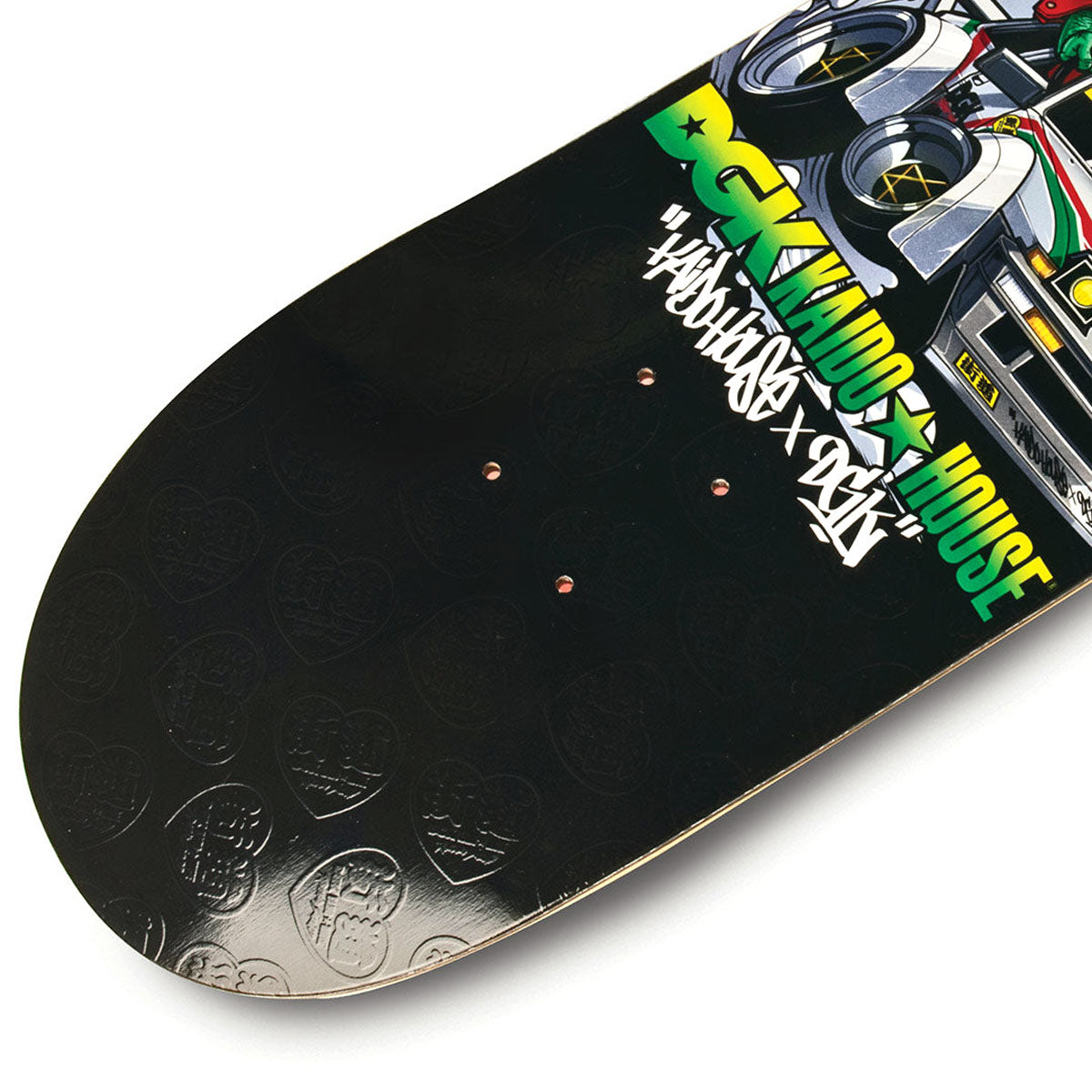 DGK x Kaido House Wide Open Embossed Skateboard Deck - Black