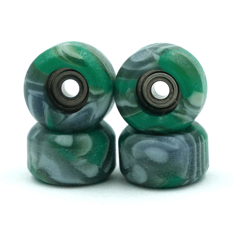 SlushCult Swirl Grom Fingerboard Wheels - Green