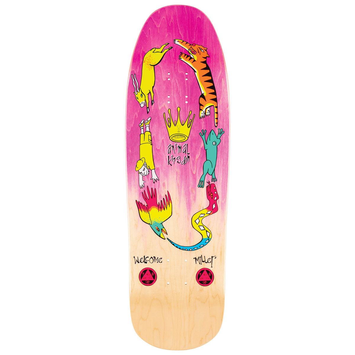 Welcome Animal Kingdom Chris Miller On Gaia Skateboard Deck - Pink