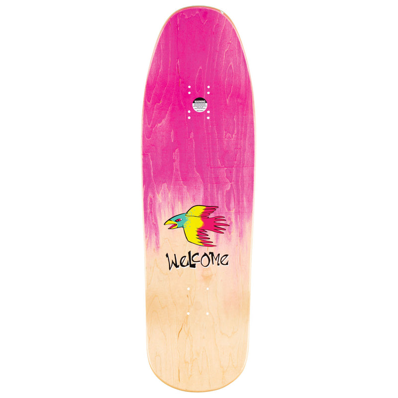 Welcome Animal Kingdom Chris Miller On Gaia Skateboard Deck - Pink/Natural Stain - 9.60