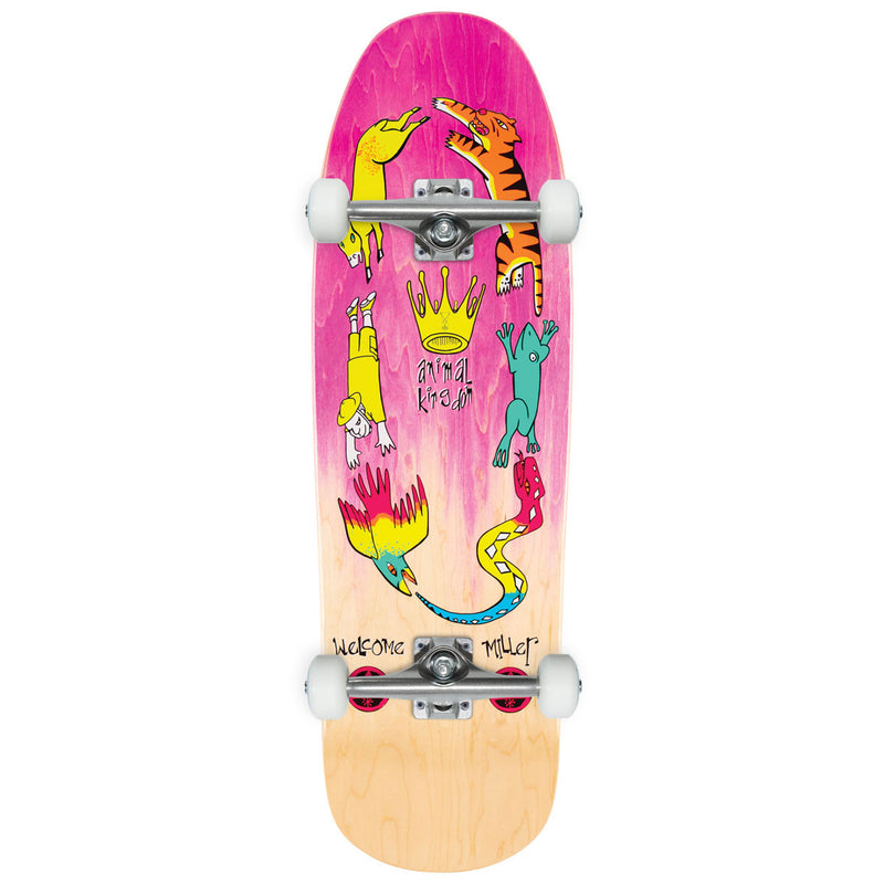 Welcome Animal Kingdom Chris Miller On Gaia Skateboard Complete - Pink/Natural Stain - 9.60
