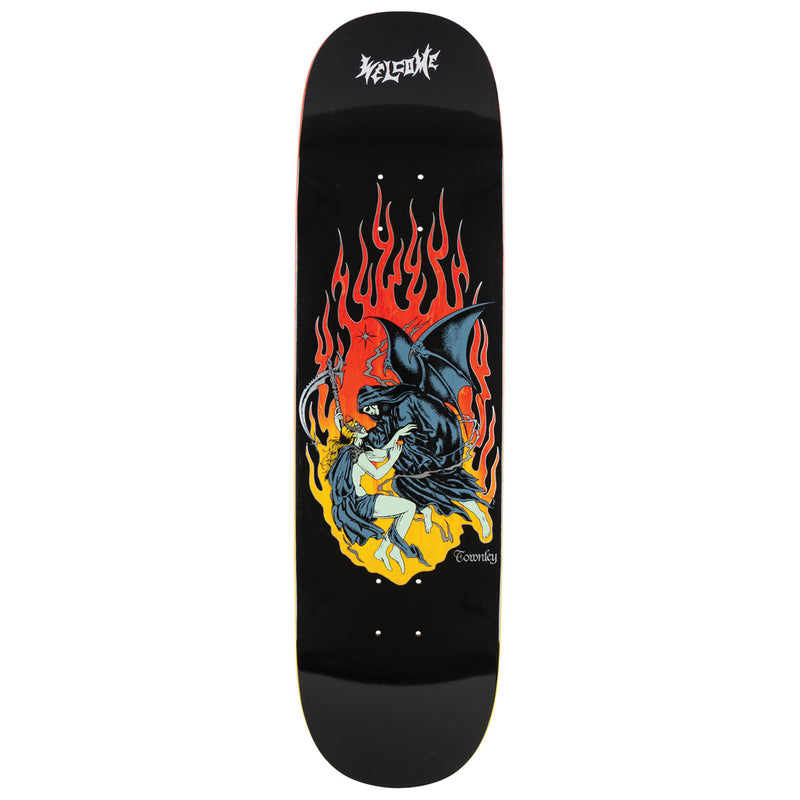 Welcome Evermore Ryan Townley On Enenra Skateboard Deck - Black/Fire Stain - 8.50