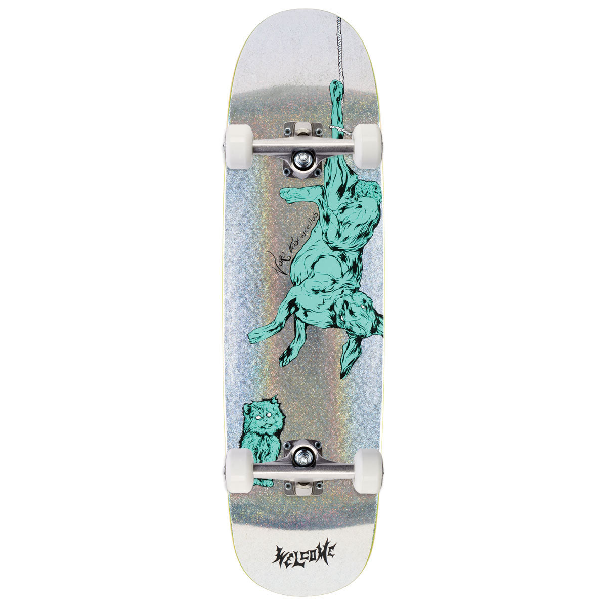 も*も様 【レア 雰囲気◎】80-90's POORHOUSE SKATEBOR Welcome Fairy Tale Nora Vasconcellos On Sphynx Skateboard Complete