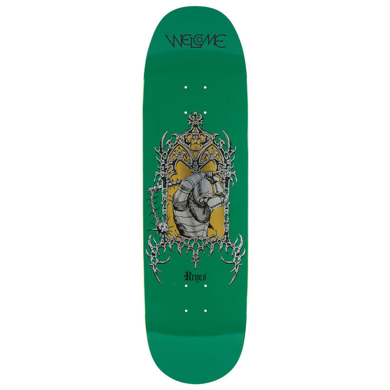 Welcome Flail Ryan Reyes On Baculus 2.0 Skateboard Deck - Green/Gold Foil - 9.00