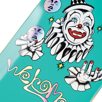 Welcome Juggler On Effigy Skateboard Deck - Teal/Prism Foil - 8.80