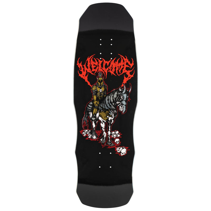 Welcome Rider On Dark Lord Skateboard Deck - Black/Gold Foil - 9.75