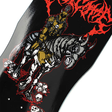 Welcome Rider On Dark Lord Skateboard Complete - Black/Gold Foil - 9.75