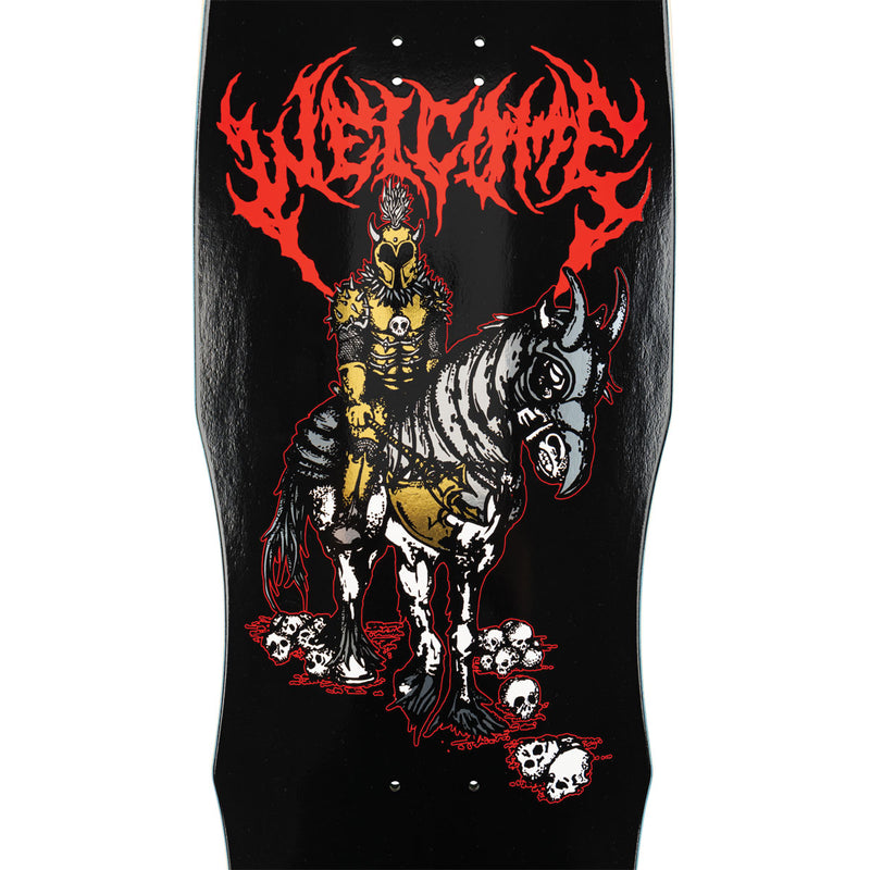 Welcome Rider On Dark Lord Skateboard Complete - Black/Gold Foil - 9.75