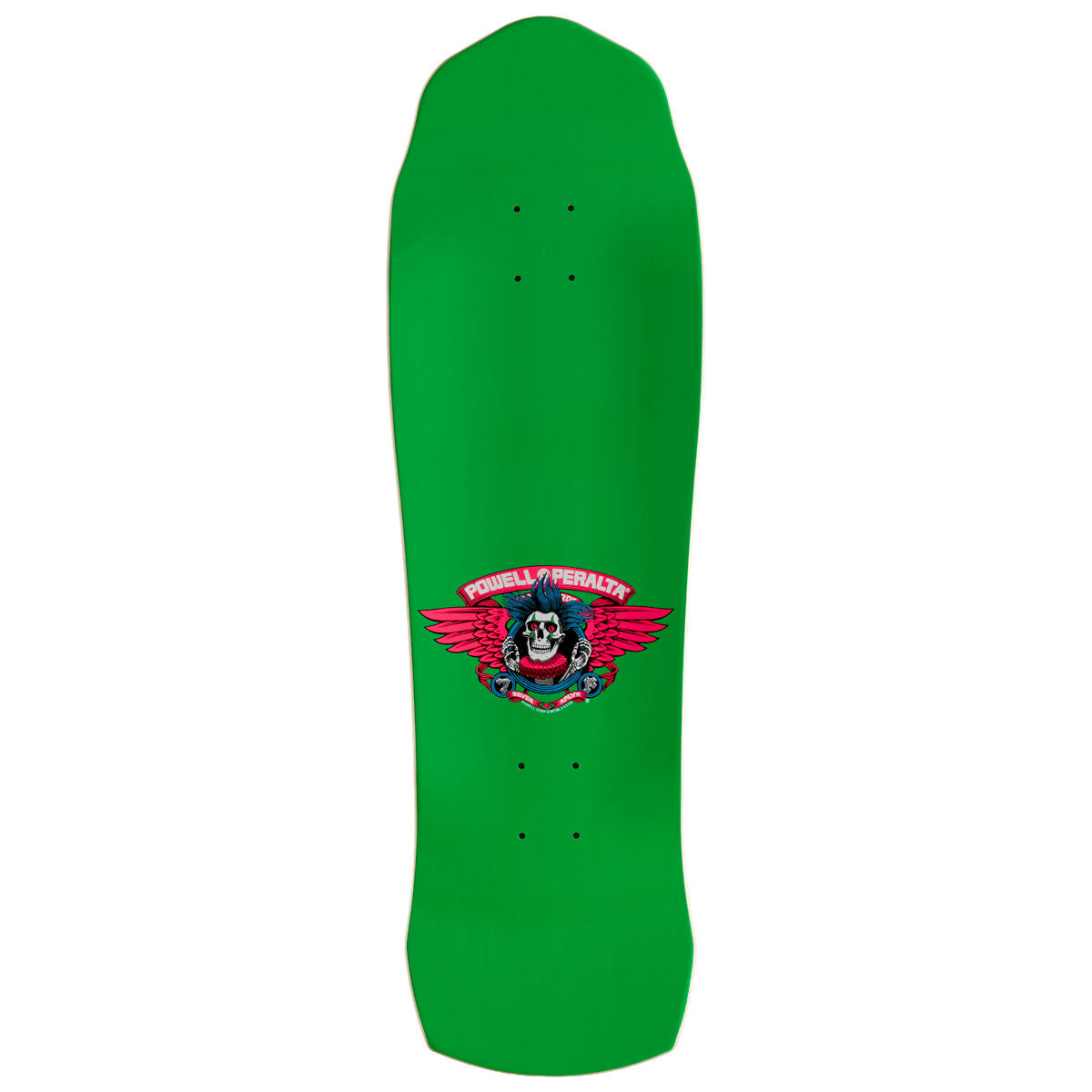 Powell-Peralta Chris Hiett Skull Skateboard Deck - Neon Green/Blue