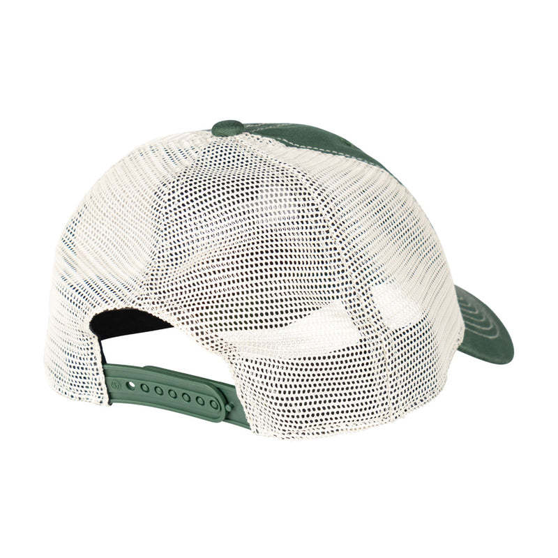 Welcome Barb Contrast Stitch Trucker Hat - Green