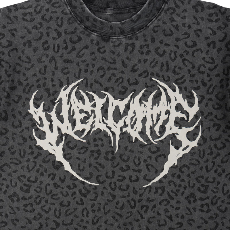 Welcome Fang T-Shirt - Vintage Black/Leopard